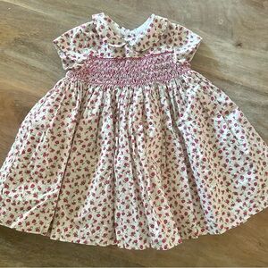 Ralph Lauren Baby Girl Smocked Rosebud Dress